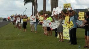 sign-waving