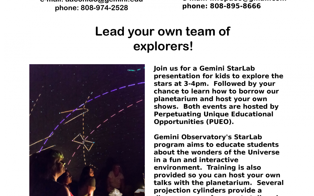 PUEO Hosts Astronomy event with Gemini Telescope Staff